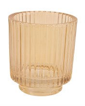 Glass Bud Vase 9cmx10cmx6cm Champagne