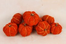Sisal Pumpkin Bag Orange x 9