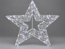 White Metal Led Light up Star 45cm
