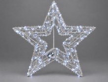 White Metal Led Light up Star 36cm