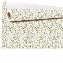 Kraft Paper Olive Leaves/ White 79cm x 40m