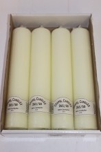 4 Ivory Church candles, 265mm/50mm