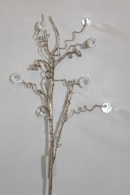 Champagne crystal glitter Christmas stem