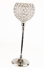 Crystal Globe Candleholder 14cm x 49.5cm
