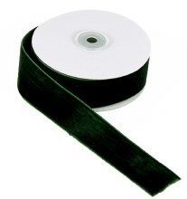 Ribbon Velvet Dark Green 38mm x 10 Yards Approx