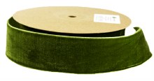 Velvet Ribbon Olive 38mm x 10Yards