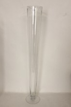 80cm Glass conical flower vase