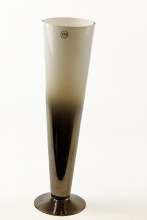 Glass Vase White & Grey Smoke 40cm