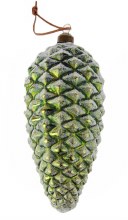 Pine Cone Tree Bauble 19cm Green Frosted