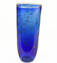 Hand Blown Glass Vase Cobalt Blue 28.5cm