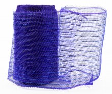 Decor Mesh Fabric Royal Blue Metallic Thread 15cm x 10Yds