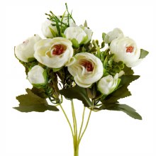 Artificial Flower Ranunculus Bunch x 10 Ivory