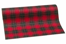 Florist Kraft Paper Tartan Red 50cm x 100m
