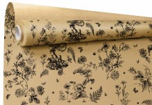 Kraft Paper Toile Noir Natural 79cm x 40m