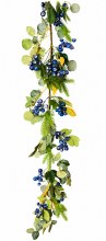 Artificial Blueberry & Eucalyptus Garland 5ft