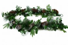 Christmas Pine Cone/Eucalyptus Garland 6ft