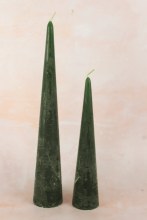 Cone Candle Green 250x60mm 1 pc