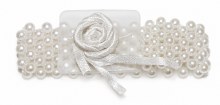 Corsage white pearl wristlet