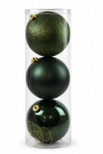 Jumbo Baubles x 3 15cm Dark Green