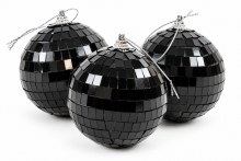 Disco Bauble Black 8cm x 3