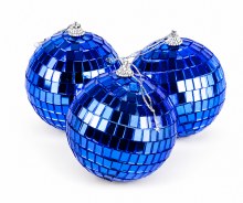 Disco Bauble Royal Blue 8cm x 3