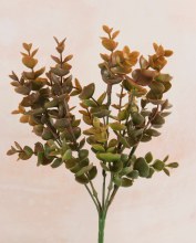 Faux Eucalyptus Bunch 28cm Green/Brown