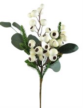 Artificial Berry Stem White 17"
