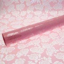 Florist Cellophane Wrap Pink Roses 80cm x 100m Florist Cellophane Wrap Pink Roses 80cm x 100m