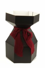 Gathered Florist Vase Black Large x 10