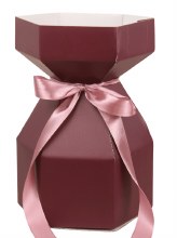 Gathered Florist Vase/bouquet box Large Burgundy x 10