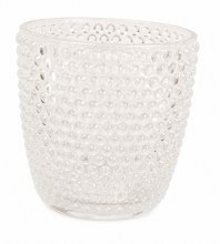 Dotted Glass Bud Vase- Textured decorative vase 9cmx6.4cm