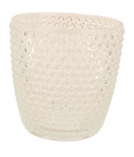 Dotted Glass Bud Vase- Testured decorative vase 9cmx6.4cm