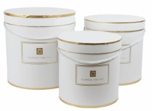 Haute Hat Box x 3 White