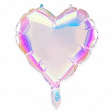 Heart Irridescent Balloon 18" x 3pcs