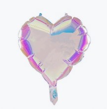 Heart Irridescent Balloon 18" x 3pcs