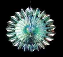 Irridescent  Foil Fan 12"