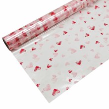 Florist Cellophane Wrap Hearts 80cm x 80m