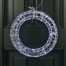 Battery Operated Light up Christmas Wreath 31cm