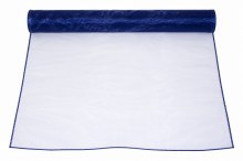 Navy organza fabric 40cm x 10m