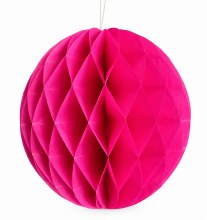 Paper Honeycomb Bauble Hot Pink 30cm