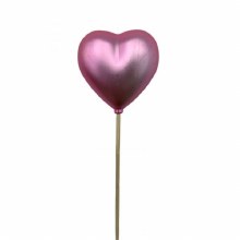 Florist Heart Bouquet Pick Matt Pink x 10