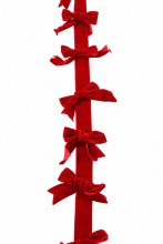 Red Velvet Bow Garland 160cm