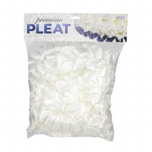 Florist Ribbon Poly Pleat White 50mm x 10m