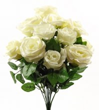 Cream silk rose bunch x 12 Cream silk rose bunch x 12