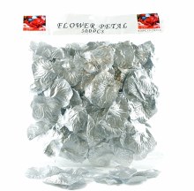 300 x metalic silver wedding rose petals
