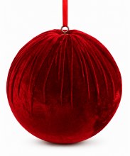 Velvet Bauble Deep Red 20cm