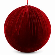 Velvet Bauble Deep Red 50cm
