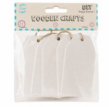 Additional picture of Wooden Tags White x 6 9cm