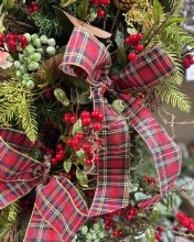 Additional picture of Tartan Ribbon Wired Edge 6.3cm x 10 Yards