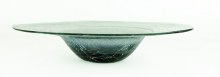 Additional picture of Hand Blown Glass Plate Clear/ grey 27.5cm